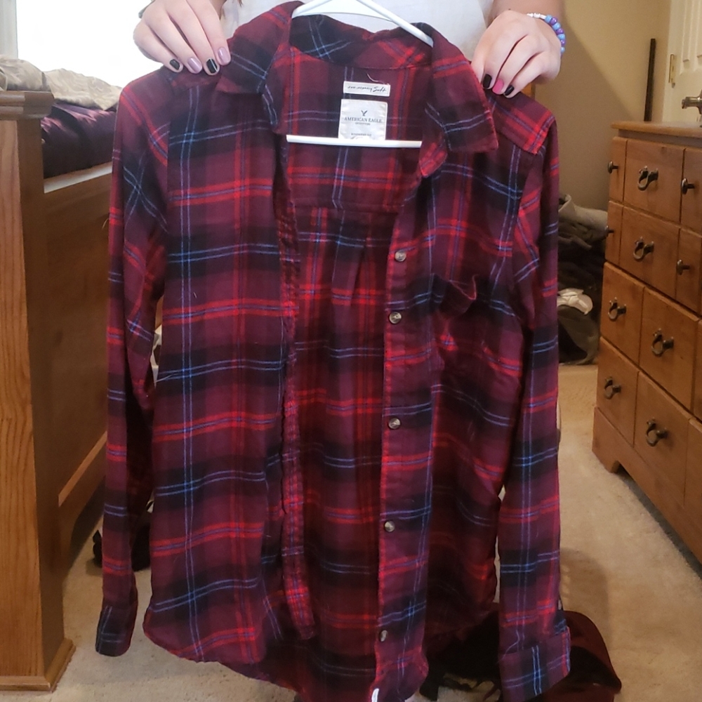 American eagle red and black flannel